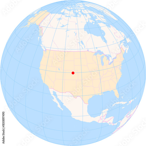 Location Map of Denver Int. Airport (Denver, Colorado, United States). IATA-code: DEN. No labels at all.