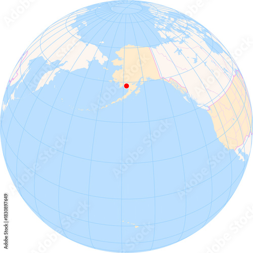 Location Map of Dillingham Airport (Dillingham, Alaska, United States). IATA-code: DLG. No labels at all.