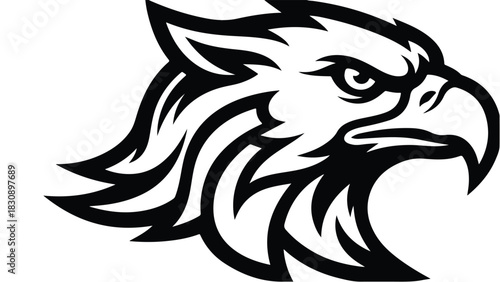 Eagle Head Silhouette A Powerful Symbol of Strength and Freedom.