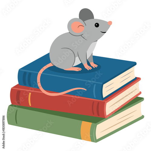 mouse and books