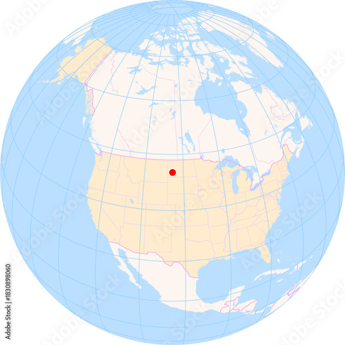 Location Map of Dickinson Theodore Roosevelt Regional Airport (Dickinson, North Dakota, United States). IATA-code: DIK. No labels at all.