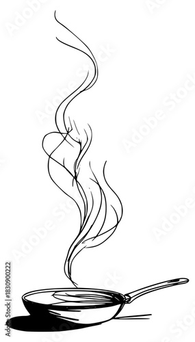 Steaming ladle illustration