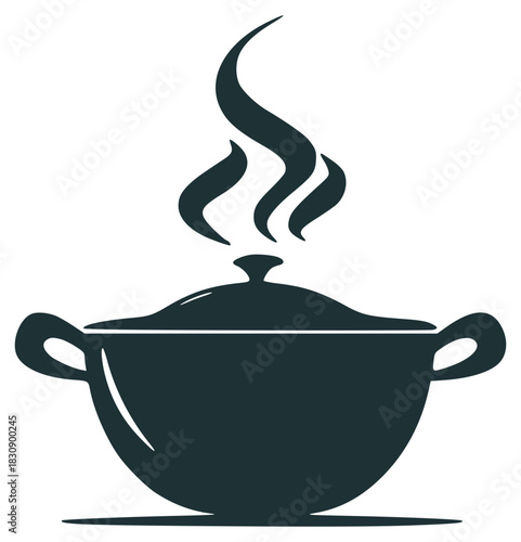 Minimal soup pot icon