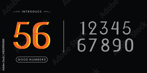 Basic numbers vector simple geometry shapes' numerals. font alphabet vector illustrations.