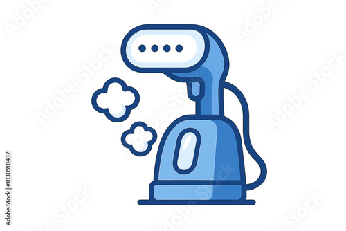 Handheld garment steamer appliance emitting hot steam for wrinkle removal