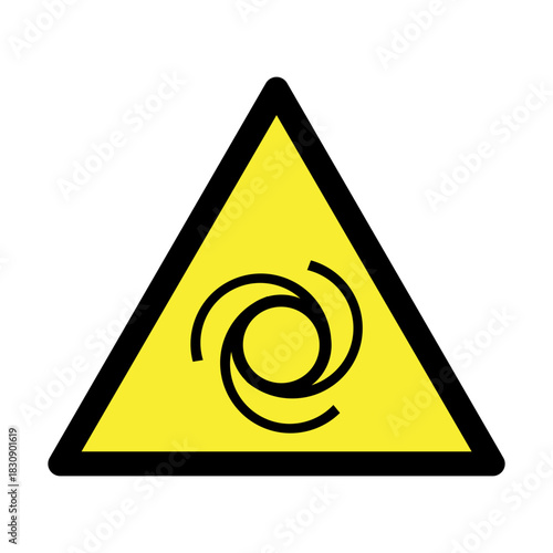 ISO 7010 W018 Automatic start-up. Machinery Auto Start Safety Symbol. Auto Start-Up Risk Warning Sign. Industrial Equipment Auto Activation Sign. 