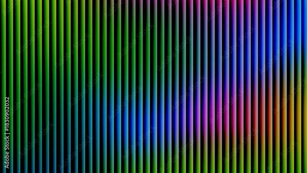 Fototapeta premium Abstract vertical stripes of vibrant green blue purple and red colors
