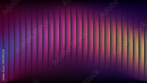 Abstract vertical stripes of pink purple and yellow light