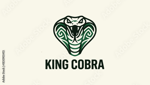 King Cobra Logo A striking emblem of power and elegance.