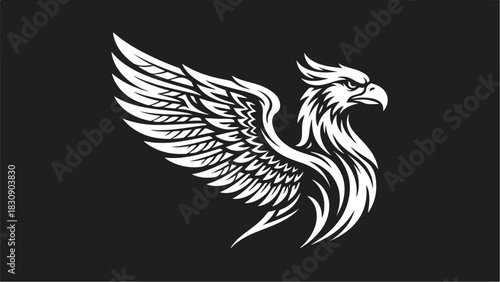 Majestic Griffin Soaring A Symbol of Power and Grace.