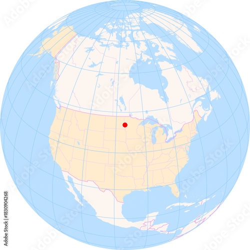 Location Map of Hector Int. Airport (Fargo, North Dakota, United States). IATA-code: FAR. No labels at all.