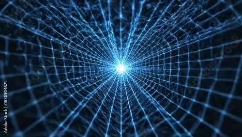 Blue grid abstract background with light effect futuristic technology wallpaper design