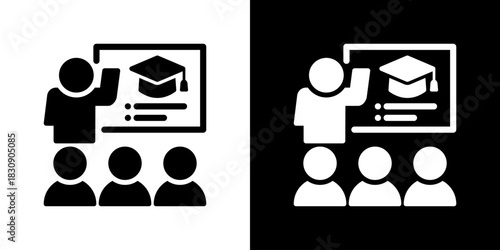 Educate Icon Vector Illustration. Flat Style Design Created For Creative Flexibility In Light And Dark Versions. 