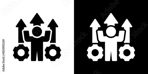 Skill Development Icon Vector Illustration. Flat Style Design Created For Creative Flexibility In Light And Dark Versions. 