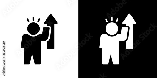 Empower Icon Vector Illustration. Flat Style Design Created For Creative Flexibility In Light And Dark Versions. 