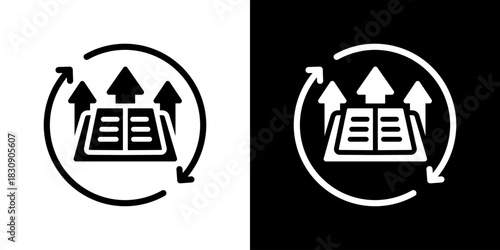 Continuous Learning Icon Vector Illustration. Flat Style Design Created For Creative Flexibility In Light And Dark Versions. 