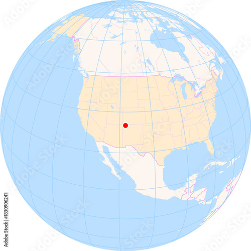 Location Map of Four Corners Regional Airport (Farmington, New Mexico, United States). IATA-code: FMN. No labels at all.
