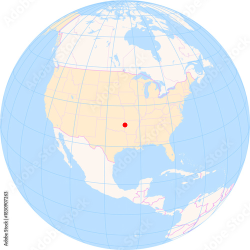 Location Map of Fort Smith Regional Airport (Fort Smith, Arkansas, United States). IATA-code: FSM. No labels at all.