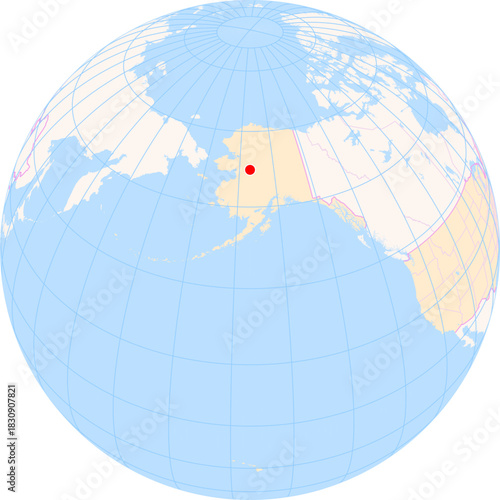 Location Map of Edward G. Pitka Sr Airport (Galena, Alaska, United States). IATA-code: GAL. No labels at all.