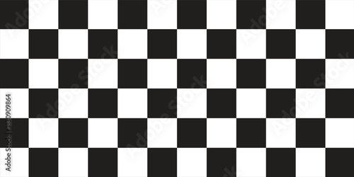 Black and white checkered pattern, Checkerboard seamless pattern