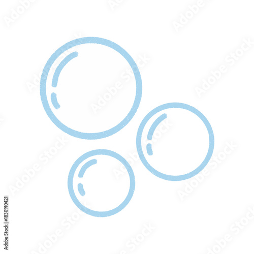 bubble vector illustration crayon style 