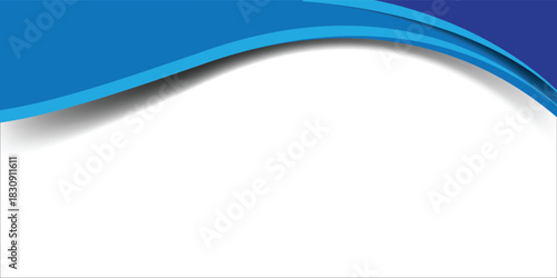 Blue and white business wave banner background. vector eps10