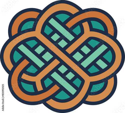 Intricate celtic knot pattern design for decorative and cultural applications