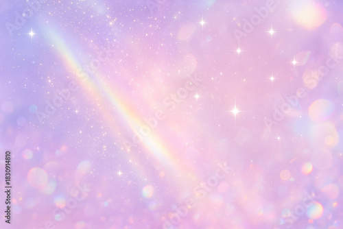 Soft pastel bokeh background with shimmering light and dreamy prism glow