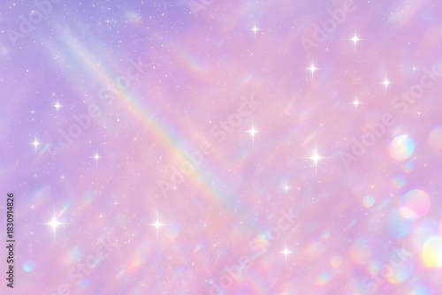 Soft pastel bokeh background with shimmering light and dreamy prism glow