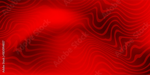Abstract 3d Red stripy metallic background. Wave stripes background. Futuristic metal wavy line pattern. Elegant red ribbons backdrop for invitation, cover, luxe invite, banner, voucher. Vector EPS10.