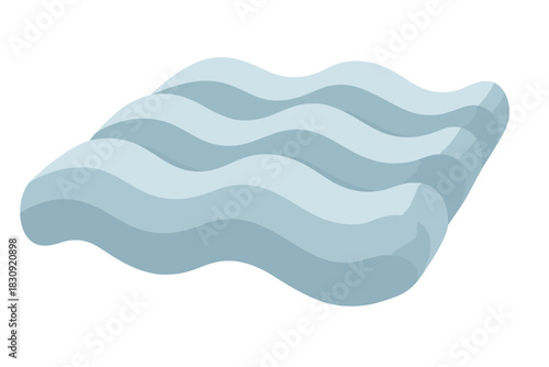 Stylized abstract background with smooth layered ripples and undulating curves