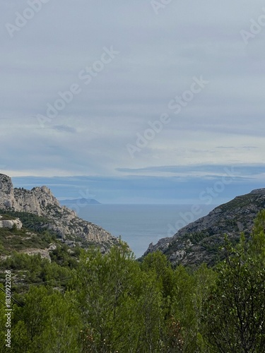 Rocky Hills Overlooking the Calm Mediterranean Sea
