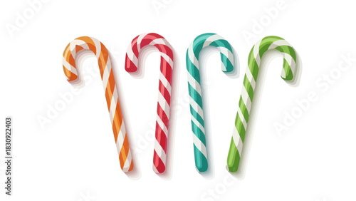 Colorful Candy Canes A Festive Array for Christmas Celebrations and Holiday Treats