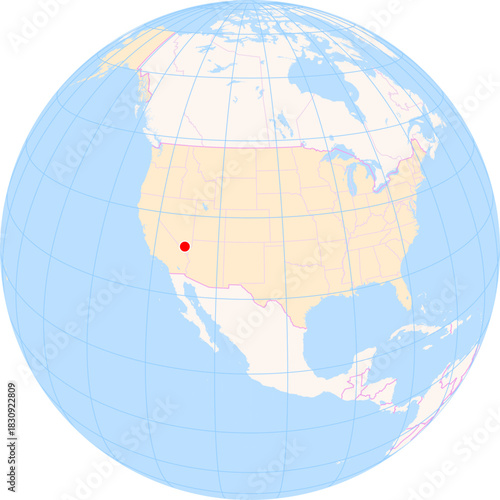Location Map of Harry Reid Int. Airport (Las Vegas, Nevada, United States). IATA-code: LAS. No labels at all.
