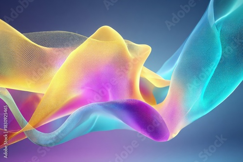 Abstract Colorful Digital Wave Design
