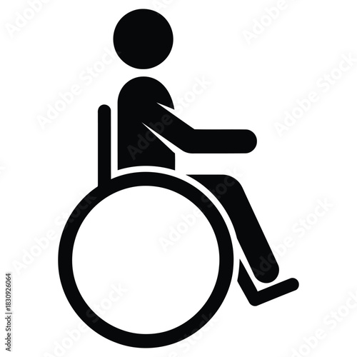 Wheelchair Symbol Icon Vector Illustration. Accessibility Sign Design. Disabled Access Logo.
