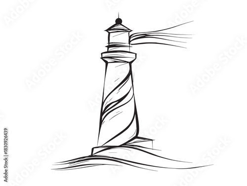 Continuous one simple single abstract line drawing creating modern minimalism and expressive visual simplicity