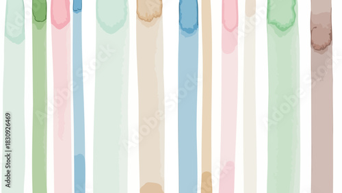 Abstract watercolor vertical stripes in pastel colors, creative background for design projects
