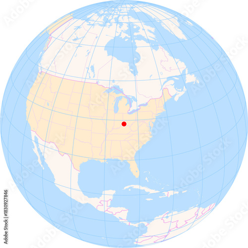 Location Map of Cincinnati Municipal Airport Lunken Field (Cincinnati, Ohio, United States). IATA-code: LUK. No labels at all.