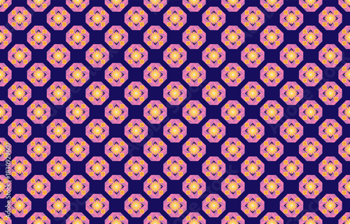 Geometric ethnic pattern. Traditional oriental Indian ikat design for background, print, border wrapping, batik, fabric, vector illustration.