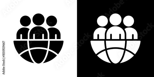 Community Icon Vector Illustration. Flat Style Design Created For Creative Flexibility In Light And Dark Versions.