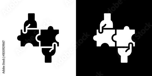 Collaboration Icon Vector Illustration. Flat Style Design Created For Creative Flexibility In Light And Dark Versions.