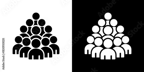 Crowd Icon Vector Illustration. Flat Style Design Created For Creative Flexibility In Light And Dark Versions.