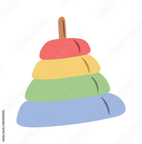Colorful pyramid simple children toy