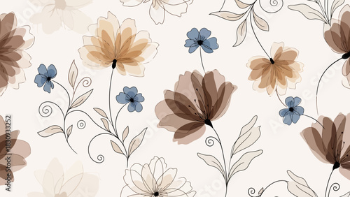 Elegant Floral Pattern Design for Background and Decorative Use