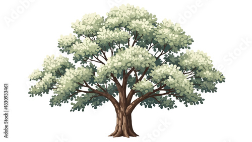 Beautiful and Majestic Tree Illustration for Nature and Environmental Concepts