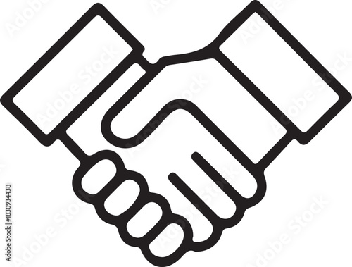 Business Handshake Icon: Partnership, Agreement, Deal, and Collaboration Symbol