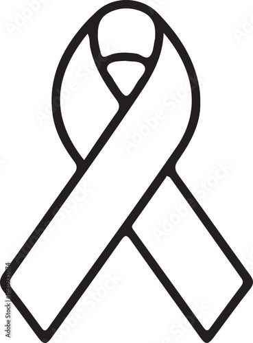Abstract Corporate Social Responsibility (CSR) and Cause Marketing Icon: Support and Solidarity Ribbon