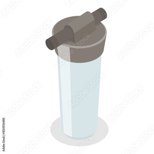 3D Isometric Flat Vector Illustration of Water Filters, Safe Drinking Water, Removing Impurities. Item 2