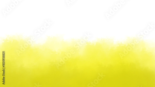 A vibrant yellow cloud formation against a stark with an irregular edge shape